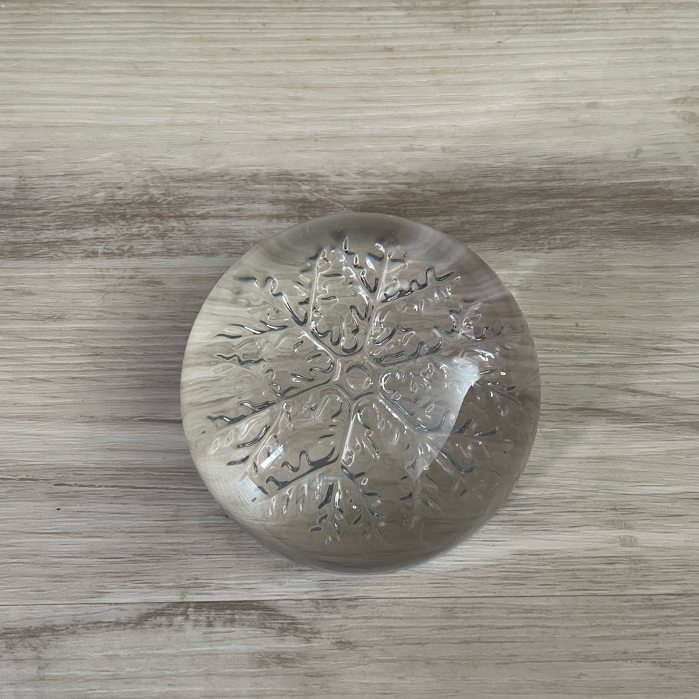 Glass Snowflake Paperweight - Picture 3 of 7